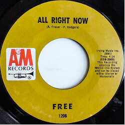 Free All Right Now USED VINYL 7INCH 45 RPM SINGLE STYRENE