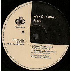 Way Out West Ajare USED VINYL 12INCH 33 S RPM PROMO