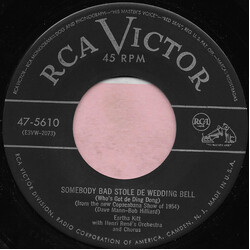 Eartha Kitt / Henri René And His Orchestra And Chorus Somebody Bad Stole De Wedding Bell / Lovin' Spree USED VINYL 7INCH 45 RPM SINGLE MONO