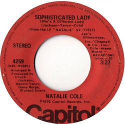 Natalie Cole Sophisticated Lady (She's A Different Lady) / Good Morning Heartache Vinyl 7" USED