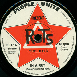 The Ruts In A Rut USED VINYL 7INCH 45 RPM SINGLE REISSUE REPRESS
