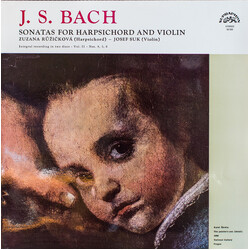 Johann Sebastian Bach / Zuzana Růžičková / Josef Suk Sonatas For Harpsichord And Violin Vol. II - Nos. 4, 5, 6 Vinyl LP USED