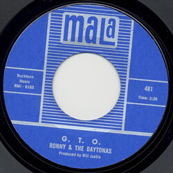Ronny & The Daytonas G. T. O. USED VINYL 7INCH 45 RPM SINGLE STYRENE