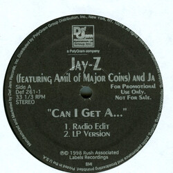 Jay-Z / Amil / Ja Rule Can I Get A... USED VINYL 12INCH SINGLE PROMO