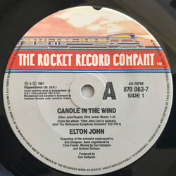 Elton John Candle In The Wind USED VINYL 7INCH 45 RPM SINGLE