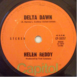 Helen Reddy Delta Dawn USED VINYL 7INCH 45 RPM SINGLE