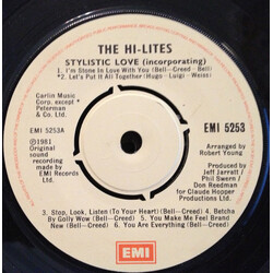 The Hi-Lites (4) Stylistic Love (Incorporating) USED VINYL 7INCH 45 RPM