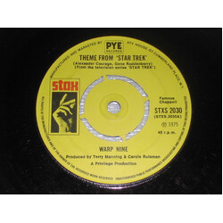 Warp Nine Theme From 'Star Trek' USED VINYL 7INCH 45 RPM