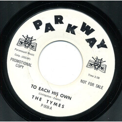 The Tymes To Each His Own / Wonderland Of Love USED VINYL 7INCH PROMO STYRENE