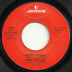 Jerry Butler Moody Woman / Go Away - Find Yourself USED VINYL 7INCH 45 RPM SINGLE STYRENE