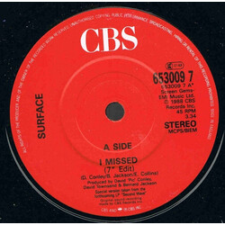 Surface I Missed USED VINYL 7INCH 45 RPM STEREO