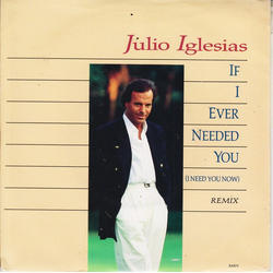 Julio Iglesias If I Ever Needed You (I Need You Now) Vinyl 7" USED
