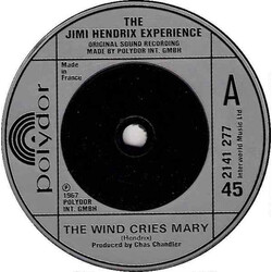 The Jimi Hendrix Experience The Wind Cries Mary USED VINYL 7INCH 45 RPM SINGLE