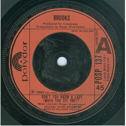 Brooks (12) Don´t  You Know A Lady (When You See One)? USED VINYL 7INCH 45 RPM SINGLE