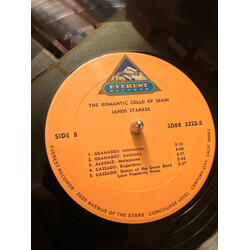 Janos Starker The Romantic Cello Music Of Spain Vinyl LP USED