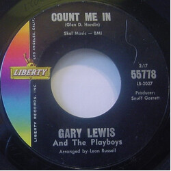 Gary Lewis & The Playboys Count Me In / Little Miss Go-Go USED VINYL 7INCH 45 RPM STYRENE