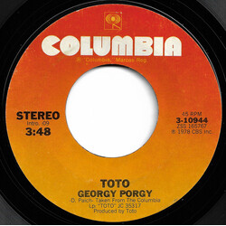 Toto Georgy Porgy USED VINYL 7INCH 45 RPM SINGLE STYRENE STEREO