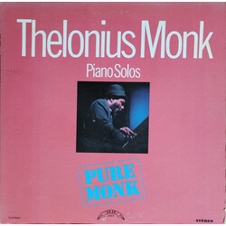 Thelonious Monk Pure Monk: Thelonius Monk Piano Solos Vinyl LP USED