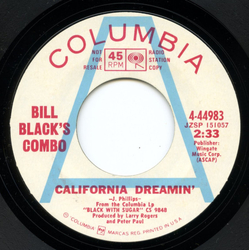 Bill Black's Combo California Dreamin' / The Funky Train Vinyl 7" USED