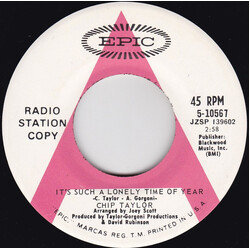 Chip Taylor It's Such A Lonely Time Of Year USED VINYL 7INCH 45 RPM PROMO MONO