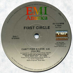 First Circle Can't Find A Love Vinyl 12" USED