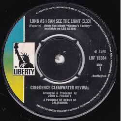 Creedence Clearwater Revival Long As I Can See The Light / Lookin' Out My Back Door USED VINYL 7INCH 45 RPM SINGLE