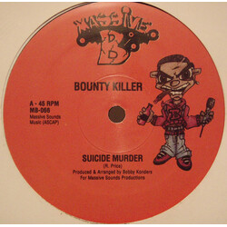 Bounty Killer Suicide Murder USED VINYL 12INCH 33 S RPM 45 RPM