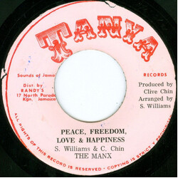 The Man X Peace, Freedom, Love & Happiness USED VINYL 7INCH 45 RPM