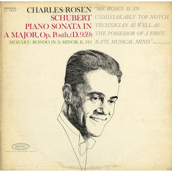 Charles Rosen / Franz Schubert / Wolfgang Amadeus Mozart Sonata In A Major, Op. Posth. (D.959) / Rondo In A Minor, K.511 Vinyl LP USED