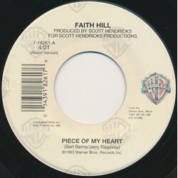 Faith Hill Piece Of My Heart USED VINYL 7INCH 45 RPM SINGLE