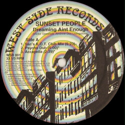 Sunset People Dreaming Ain't Enough USED VINYL 12INCH 33 S RPM