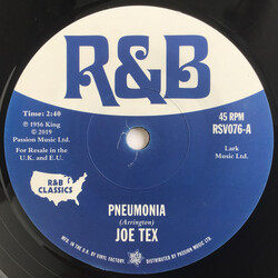 Joe Tex / Little Willie John Pneumonia / Fever USED VINYL 7INCH 45 RPM SINGLE