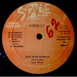 Gem Myers One Man Woman USED VINYL 12INCH 45 RPM MISPRINT