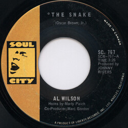 Al Wilson The Snake / Getting Ready For Tomorrow USED VINYL 7INCH SINGLE 45 RPM