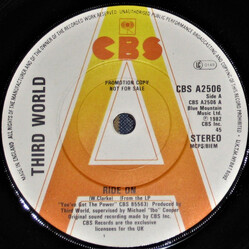 Third World Ride On USED VINYL 7INCH 45 RPM SINGLE PROMO