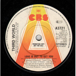 Third World Love Is Out To Get You USED VINYL 7INCH SINGLE PROMO