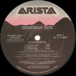 Deborah Cox Sentimental USED VINYL 12INCH PROMO