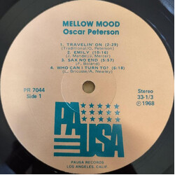 Oscar Peterson Mellow Mood Vinyl LP USED