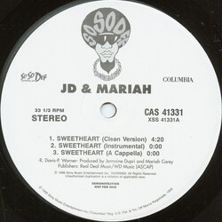 Jermaine Dupri / Mariah Carey Sweetheart USED VINYL 12INCH 33 S RPM PROMO