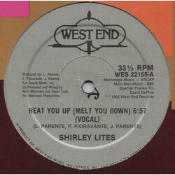 Shirley Lites Heat You Up (Melt You Down) USED VINYL 12INCH 33 S RPM SINGLE STEREO