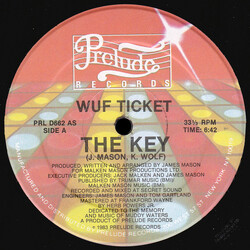 Wuf Ticket The Key USED VINYL 12INCH 33 S RPM