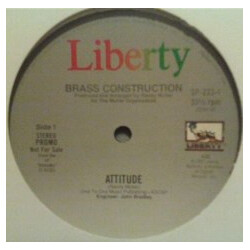 Brass Construction Attitude USED VINYL 12INCH 33 S RPM PROMO