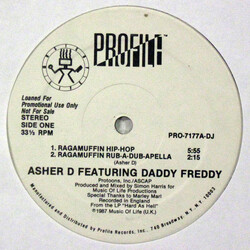 Asher D & Daddy Freddy Ragamuffin Hip-Hop USED VINYL 12INCH 33 S RPM PROMO