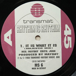 Rhythim Is Rhythim It Is What It Is USED VINYL 12INCH 33 S RPM 45 RPM