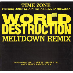 Time Zone / John Lydon / Afrika Bambaataa World Destruction (Meltdown Remix) USED VINYL 12INCH 33 S RPM