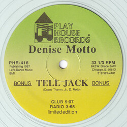 Denise Motto / London House Tell Jack / Doing It Properly Is XTC USED VINYL 12INCH 33 S RPM LIMITED EDITION