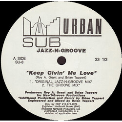 Jazz-N-Groove Keep Givin' Me Love USED VINYL 12INCH 33 S RPM