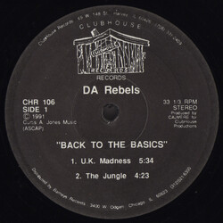 DA Rebels Back To The Basics USED VINYL 12INCH 33 S RPM
