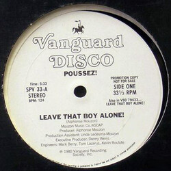 Poussez! Leave That Boy Alone! / Don't Stop, Keep Movin' USED VINYL 12INCH 33 S RPM PROMO