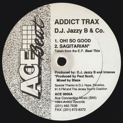 D.J. Jazzy B & Co. Addict Trax USED VINYL 12INCH 33 S RPM